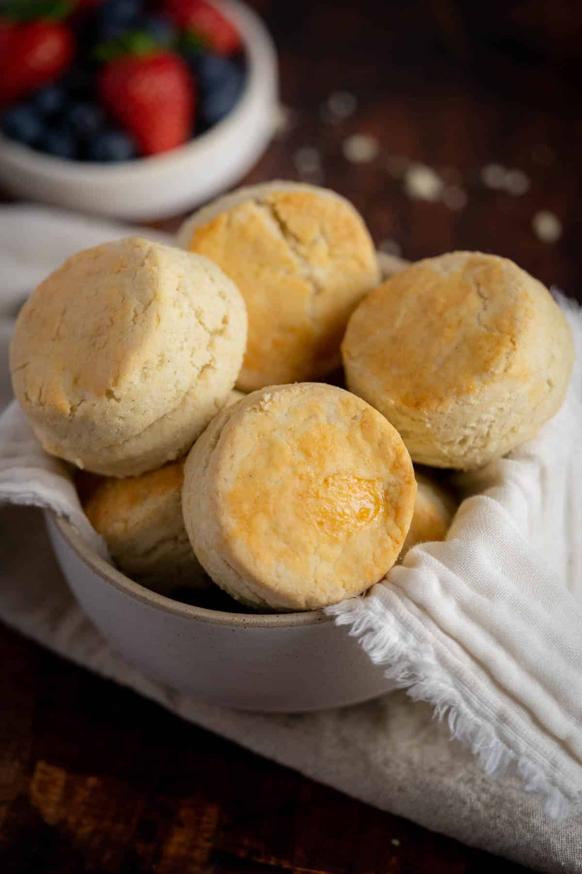 Biscuits in a bowl.