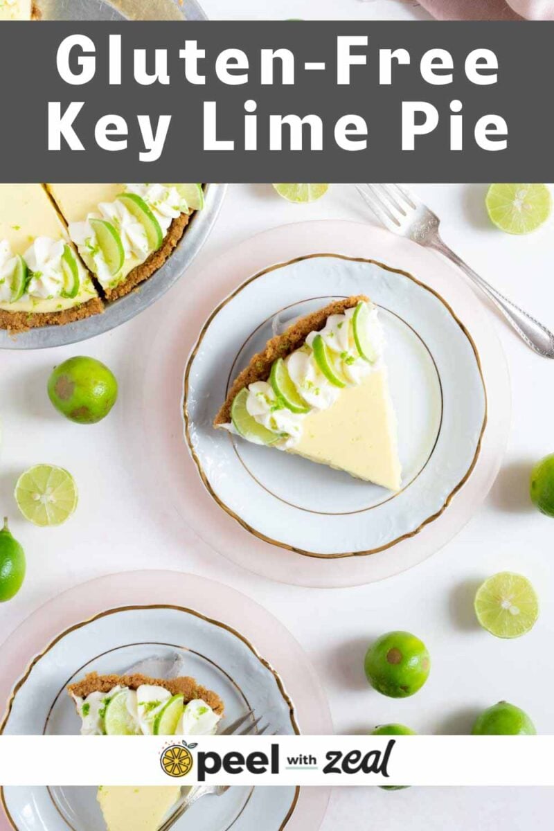 Slices of key lime pie.