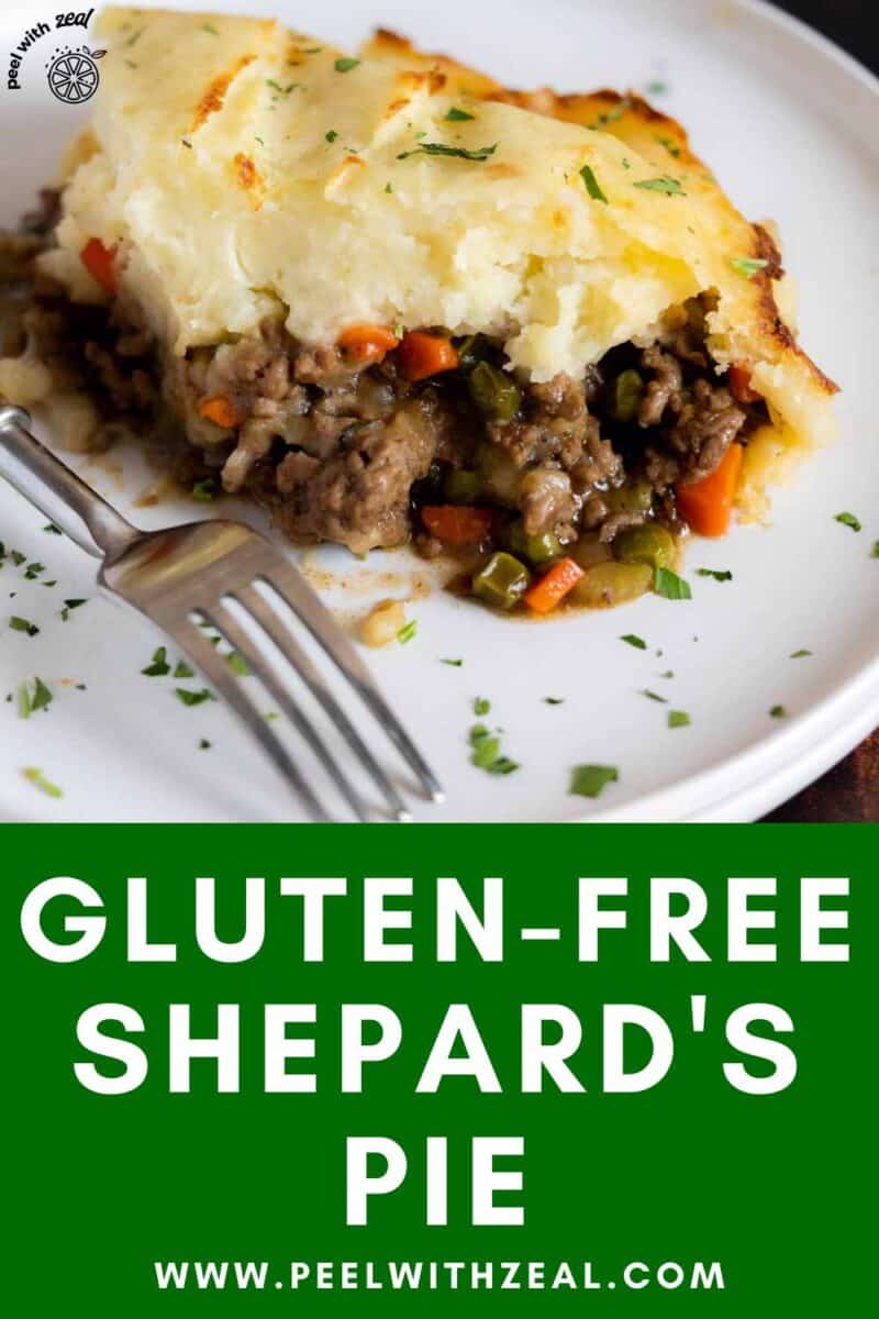 Shepherds pie served on a plate.