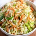 Coleslaw in a serving bowl.