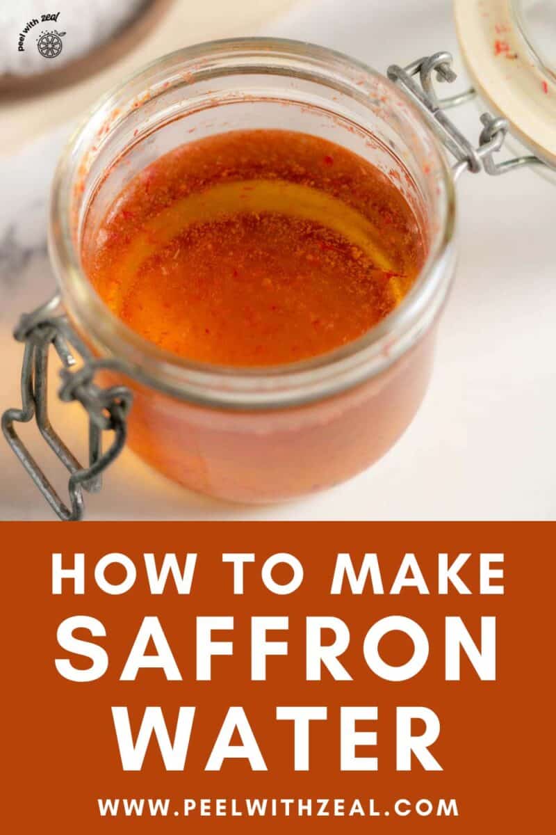Saffron steeping in water.