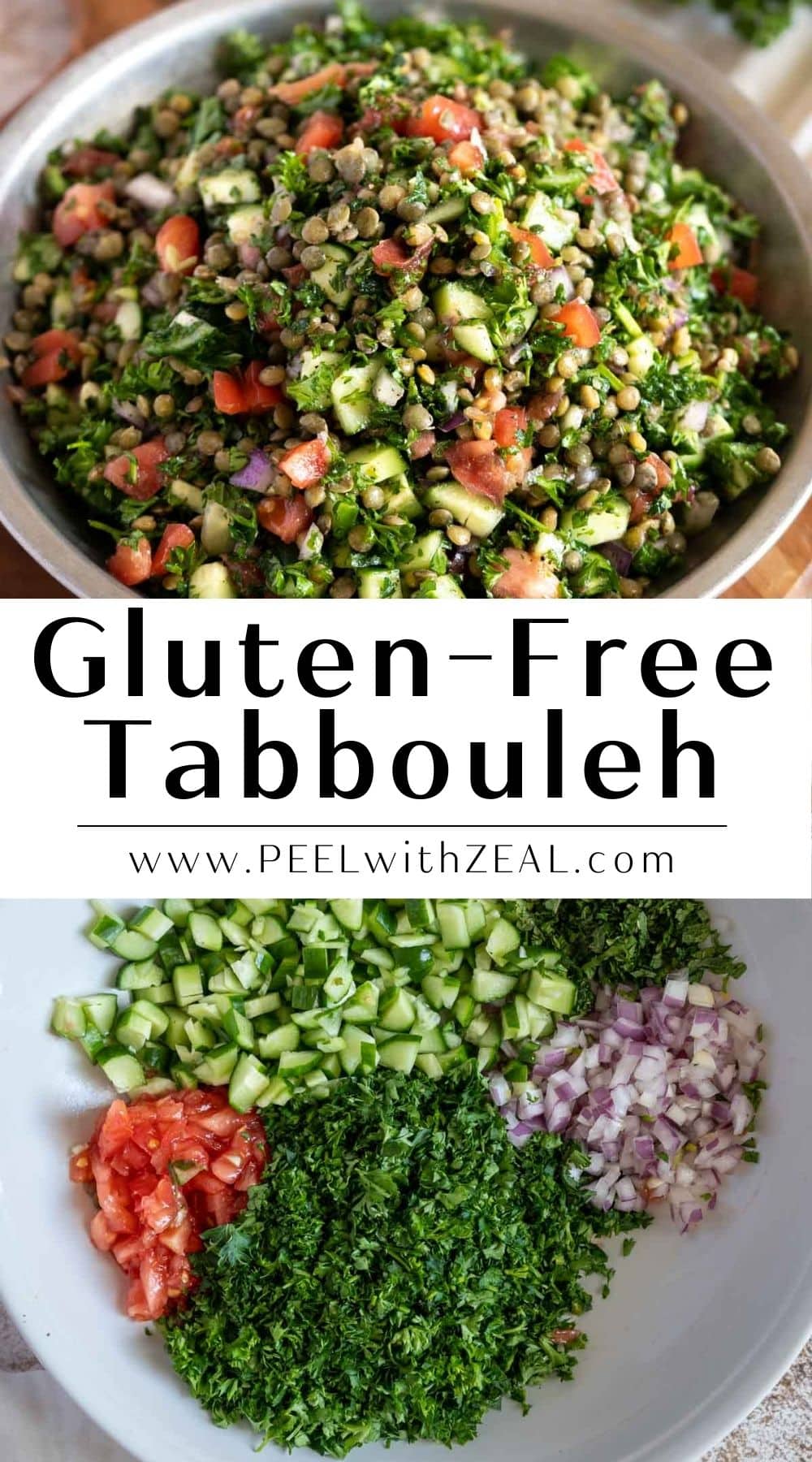 Easy Lentil Tabbouleh Salad Recipe Peel with Zeal