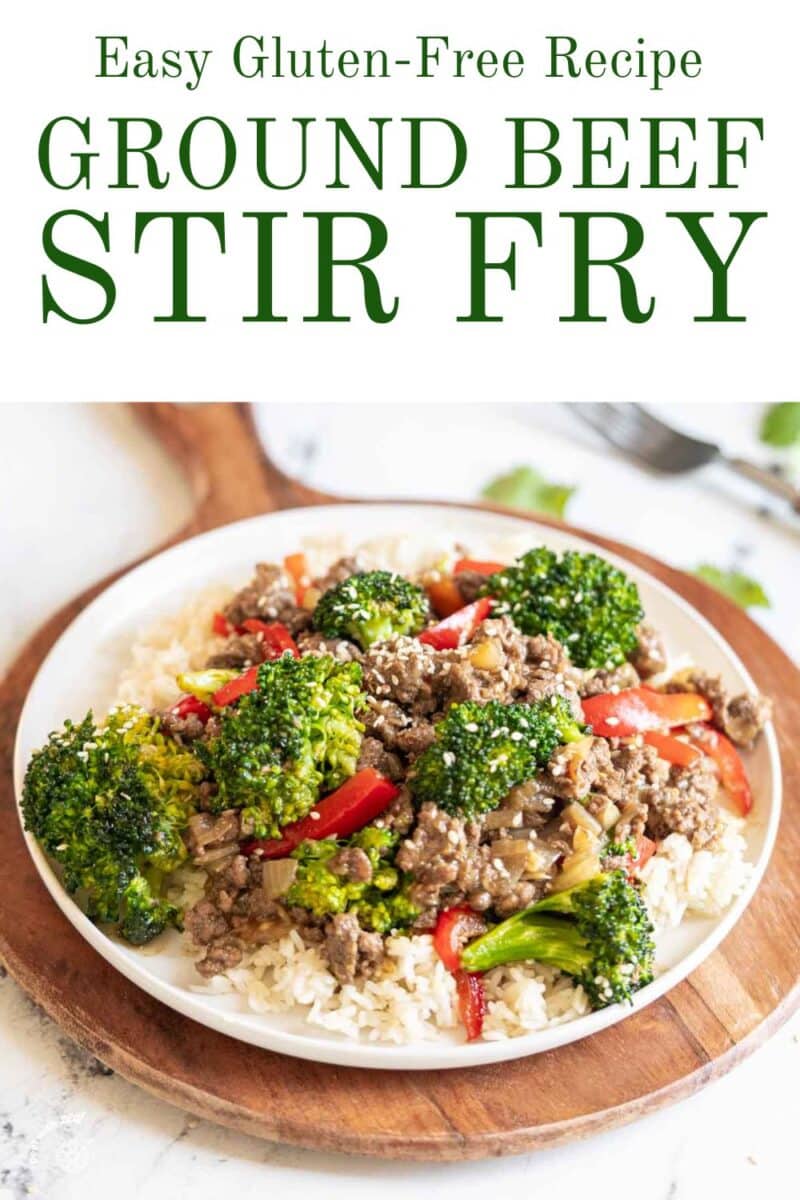 Stir fry on a plate.