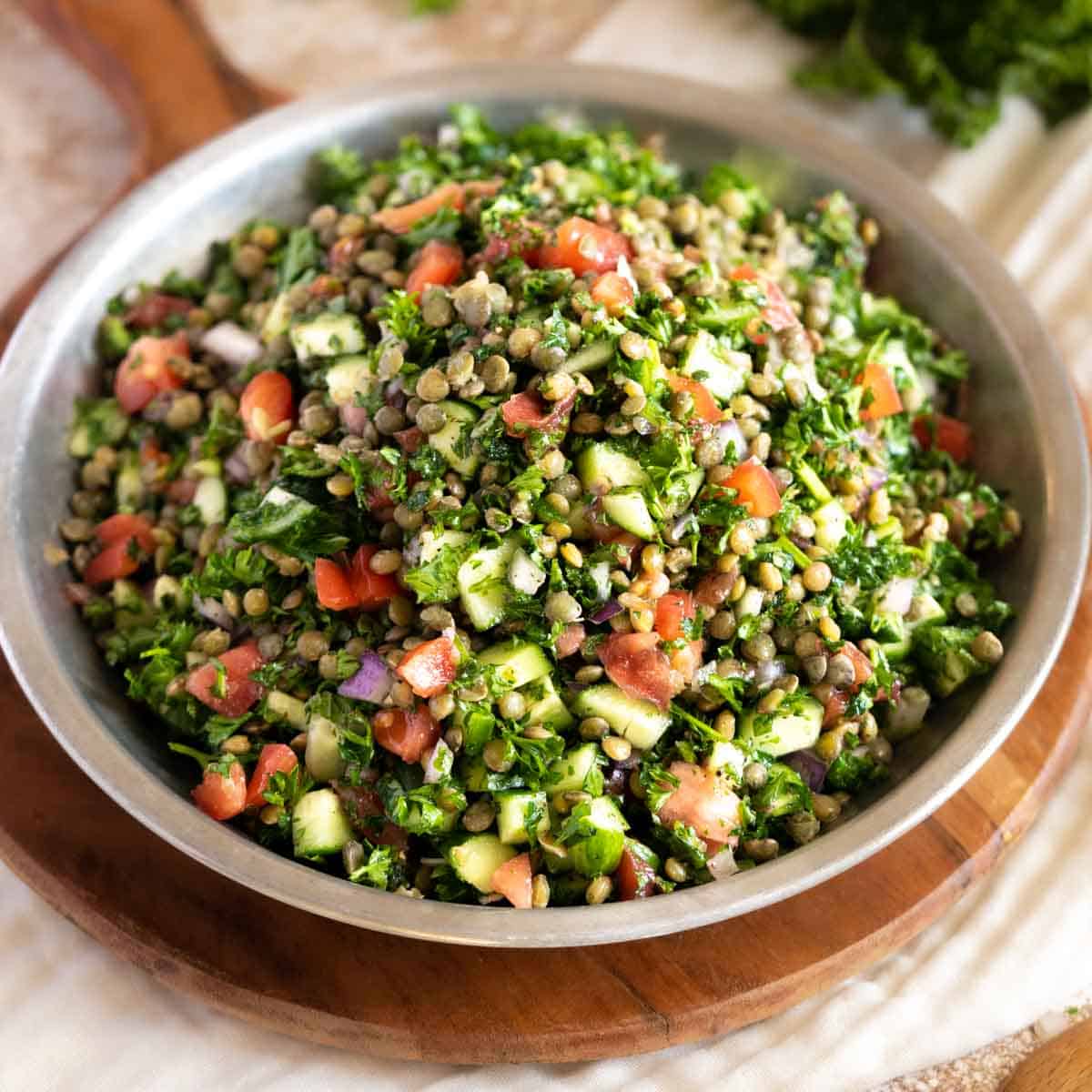 Easy Lentil Tabbouleh Salad Recipe