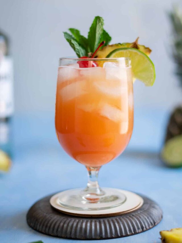 Easy Rum Punch Cocktail Peel with Zeal