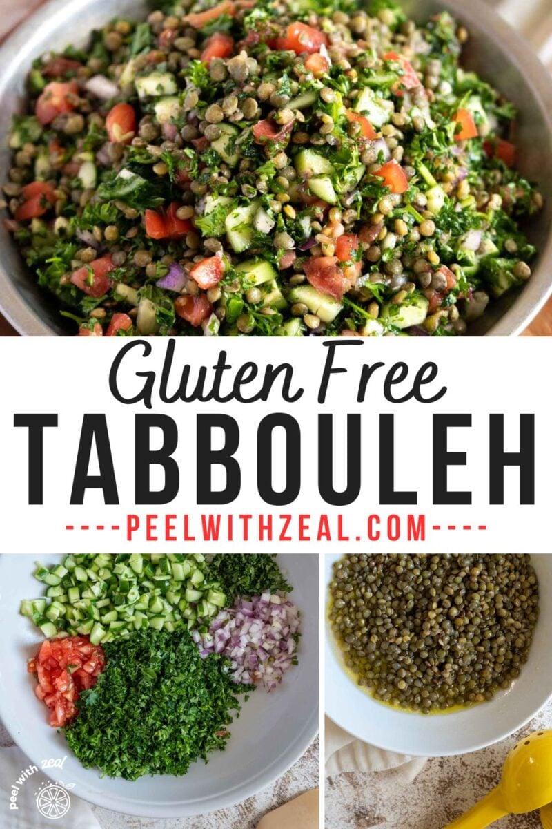 Tabbouleh in a serving dish.