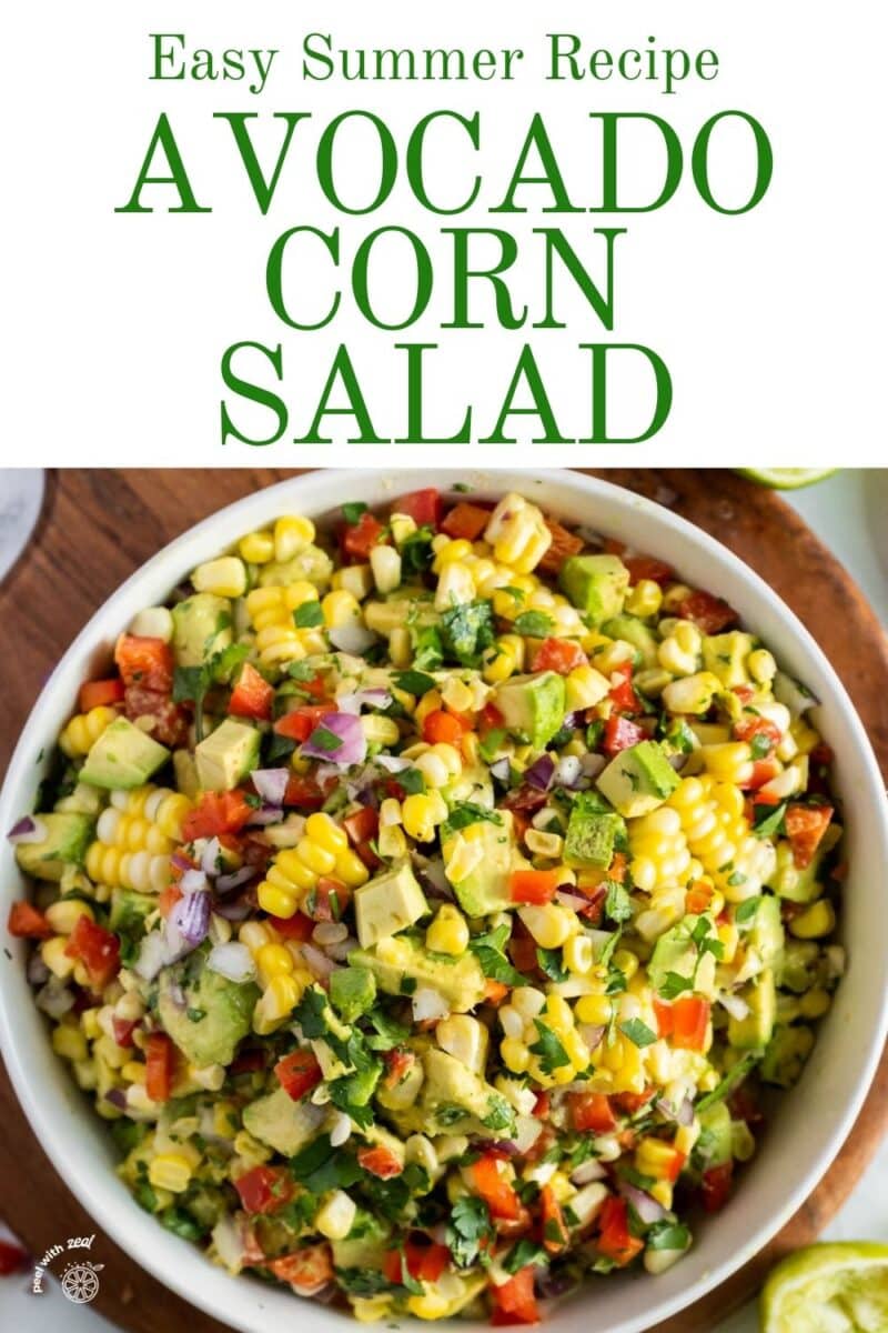 Corn salad in a bowl.