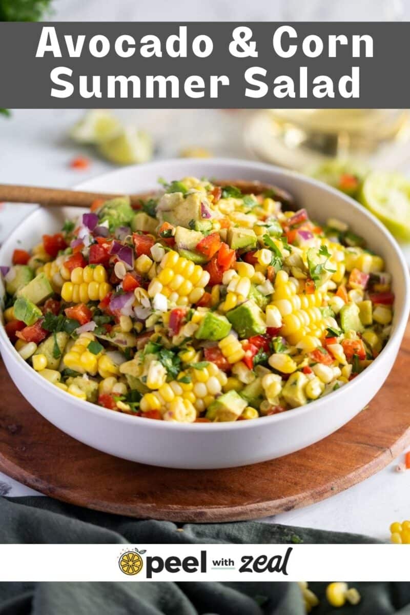 Corn salad in a bowl.