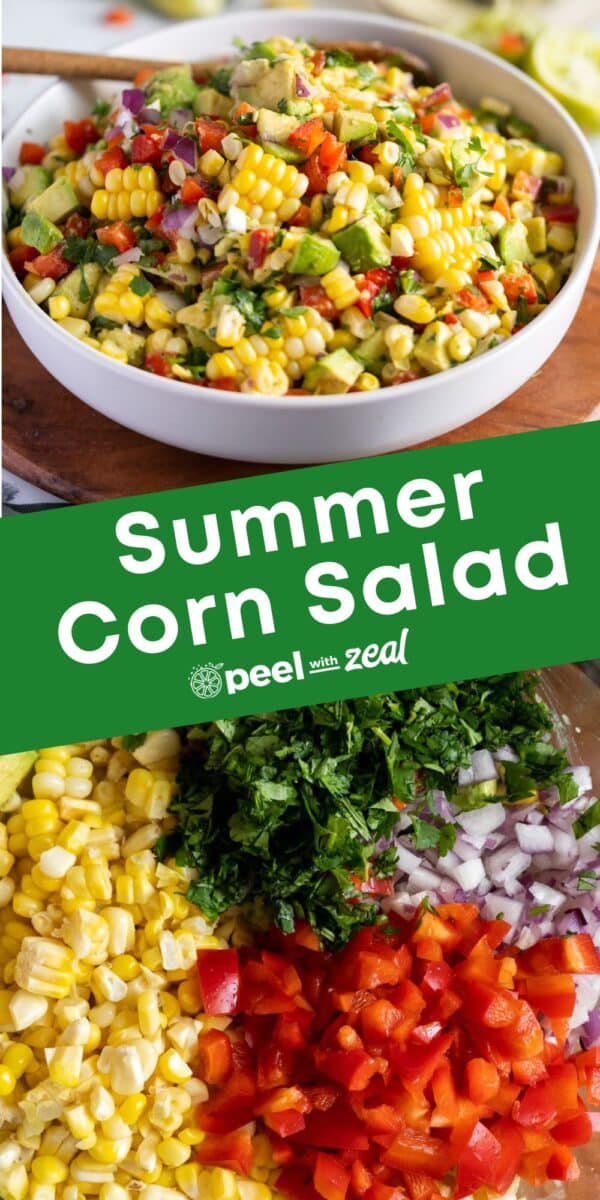 Corn salad in a bowl.