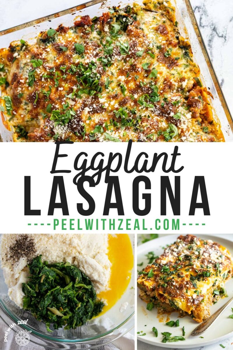 Lasagna in casserole dish.