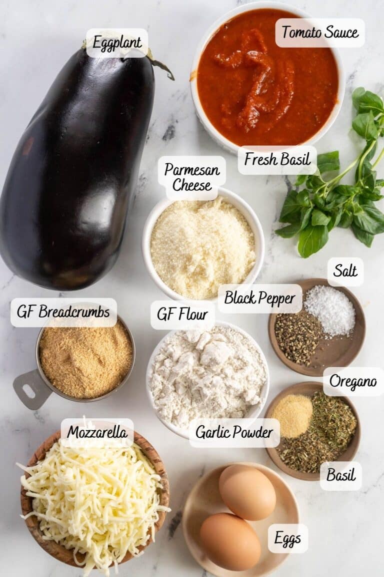 Crispy Gluten-Free Eggplant Parmesan (Oven Baked Recipe)