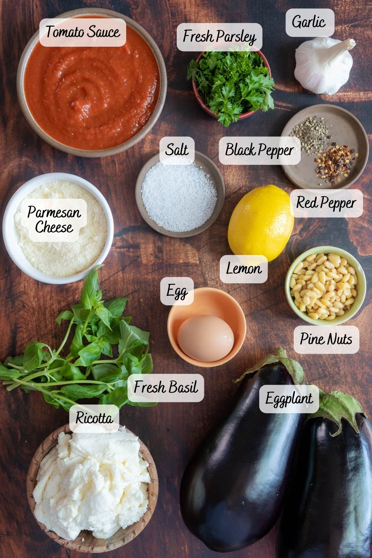 Ingredients on a counter.