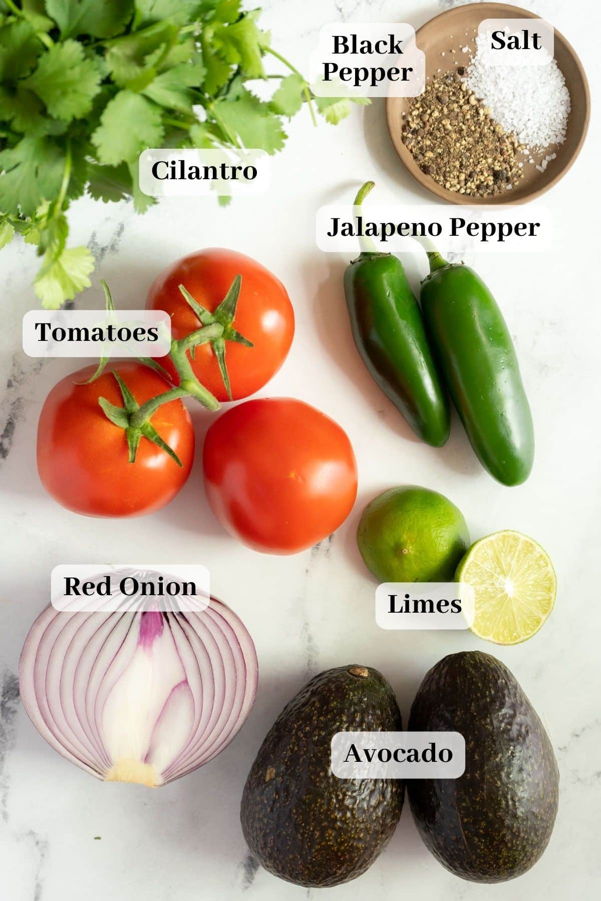 Recipe ingredients on counter.