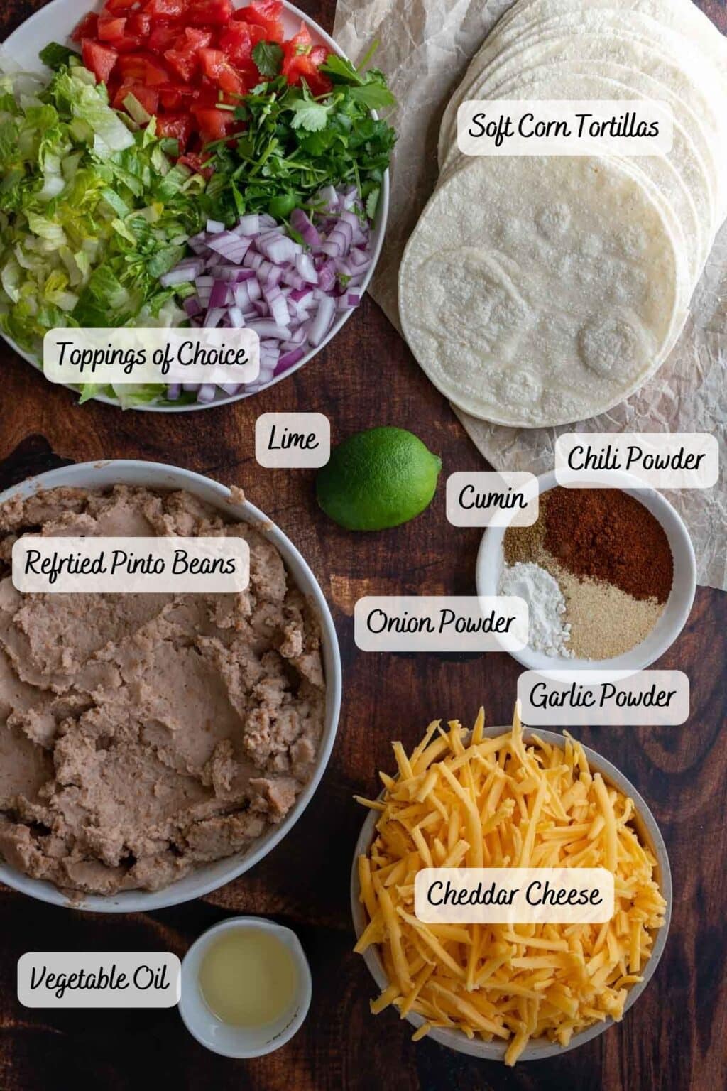 Easy Refried Bean and Cheese Tacos Peel with Zeal