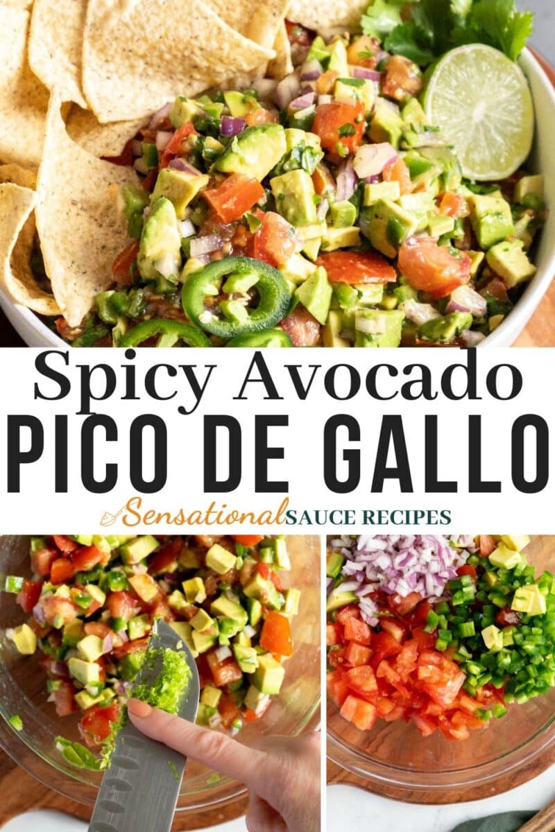 Avocado salsa in a bowl.