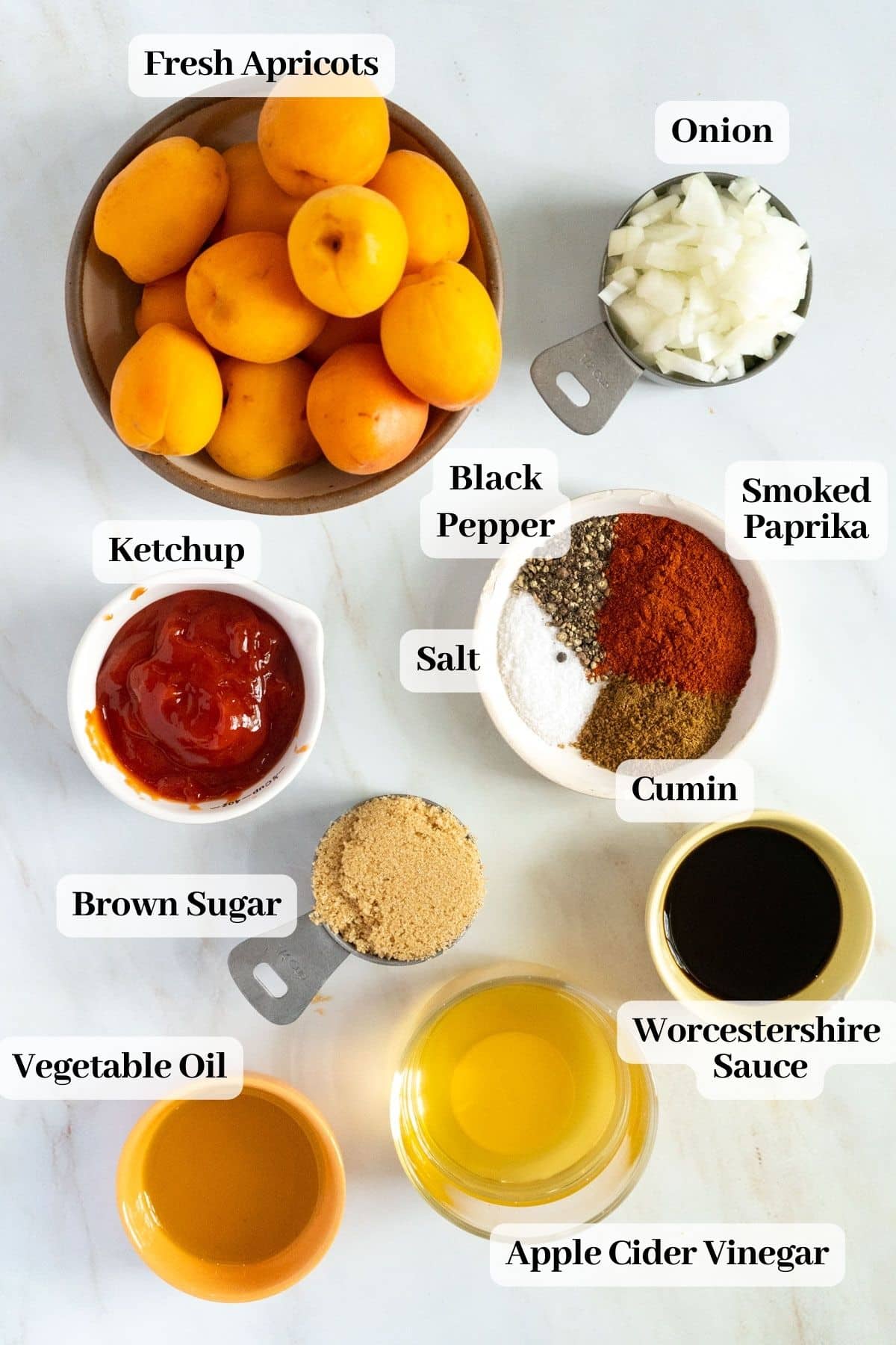 Recipe ingredients on counter.