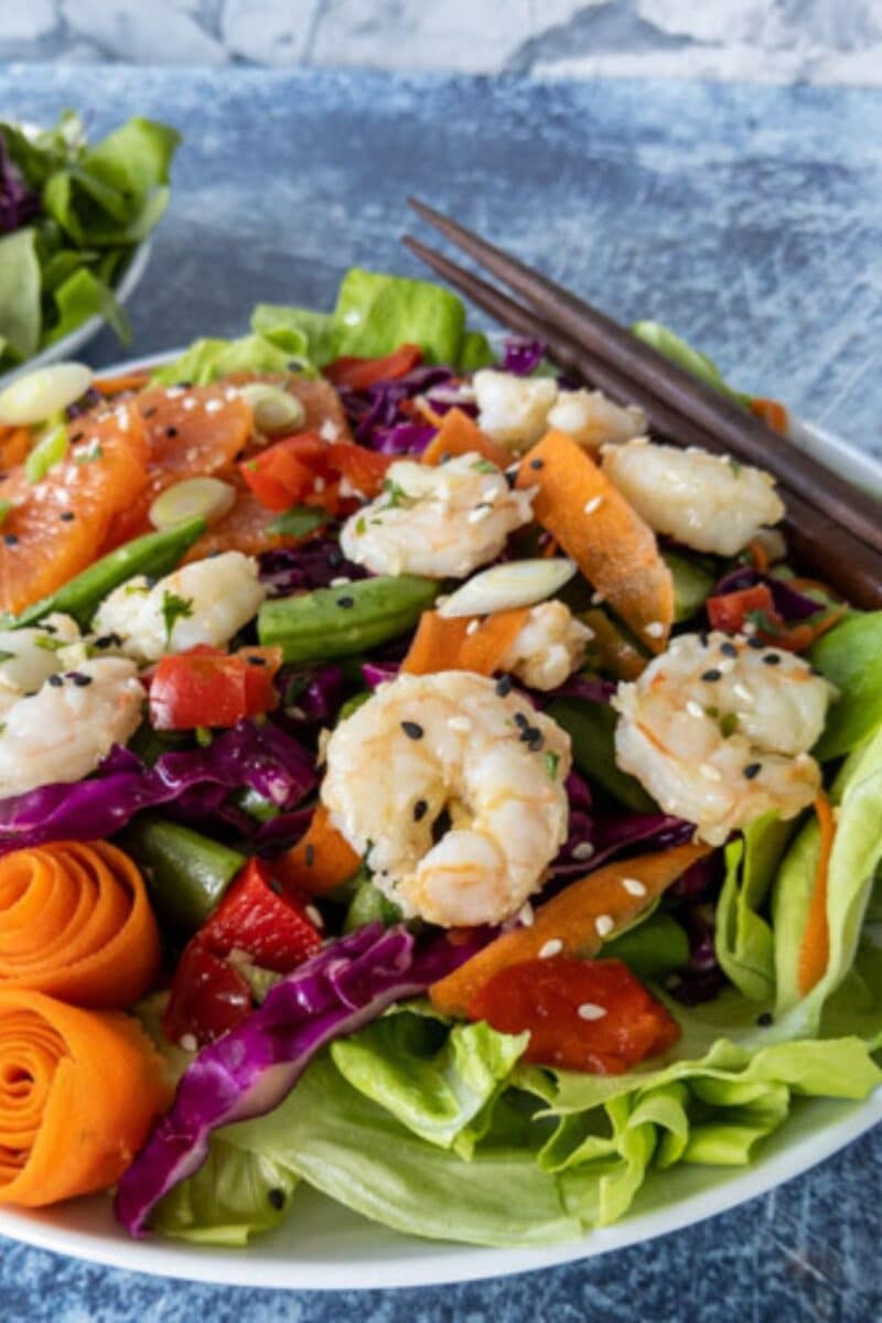 Citrus & Sesame Shrimp Salad - Peel with Zeal