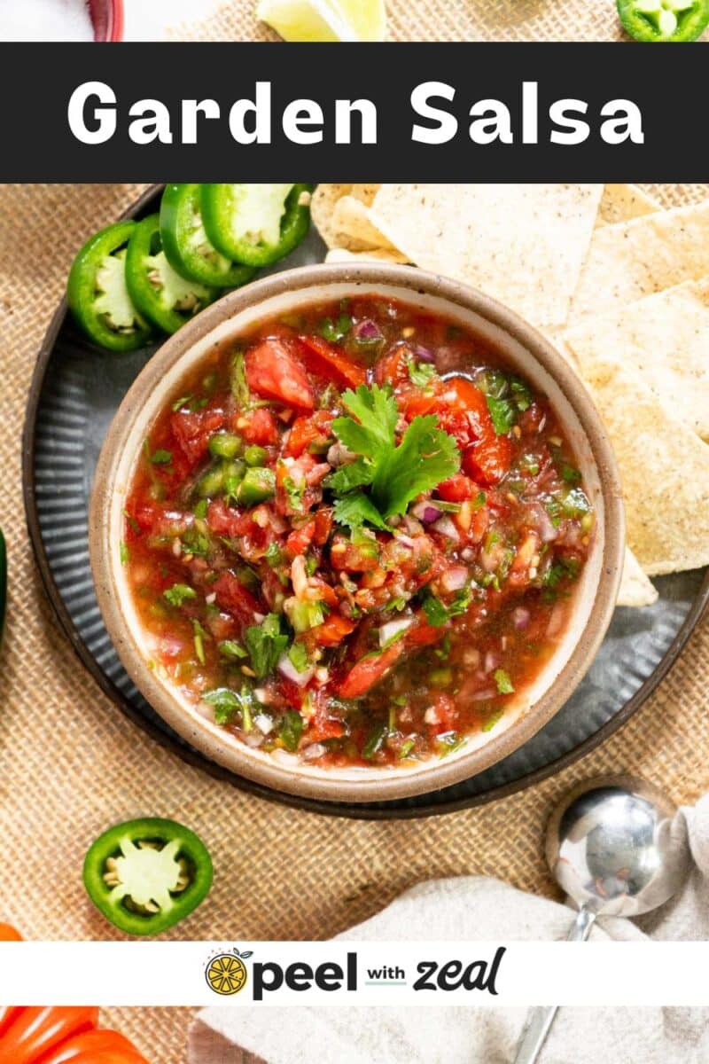Fresh Garden Salsa Recipe- Peel with Zeal