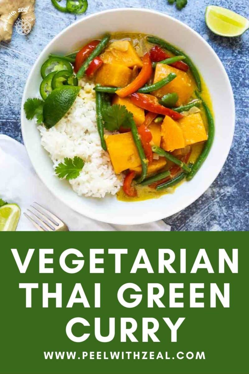 Bowl of vegetarian thai curry.