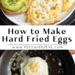 Making hard fried eggs.