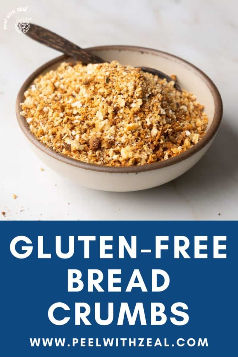 Gluten-free bread crumbs in a bowl.