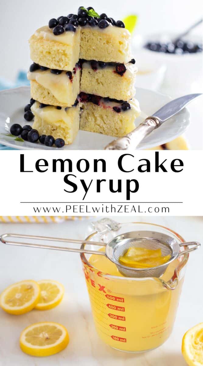 Lemon simple with a berry layer cake.