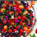 Gluten free pizza with fresh berries.