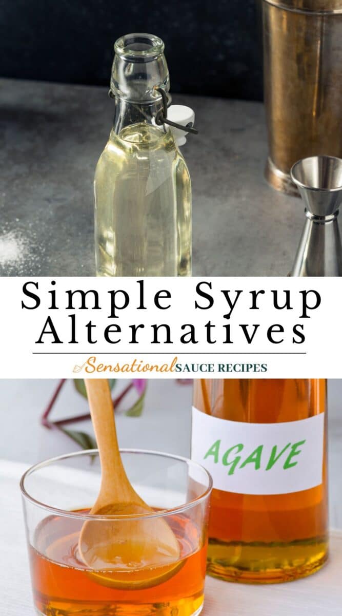 Different types of simple syrups.