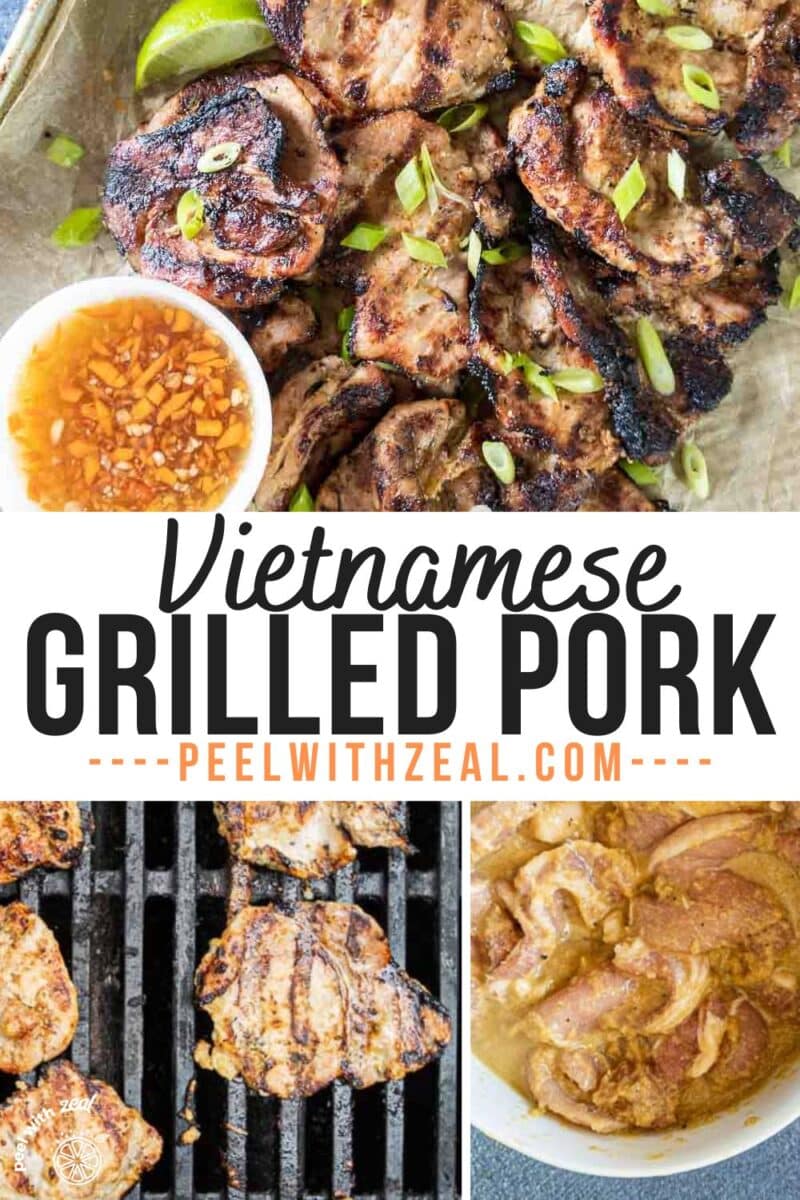 Grilled pork and a lemongrass marinade.