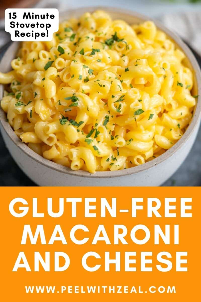 Gluten free macaroni and cheese in a bowl.