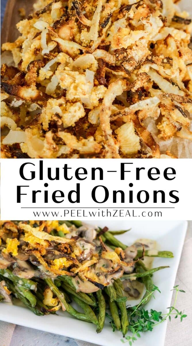 Crispy fried onions.