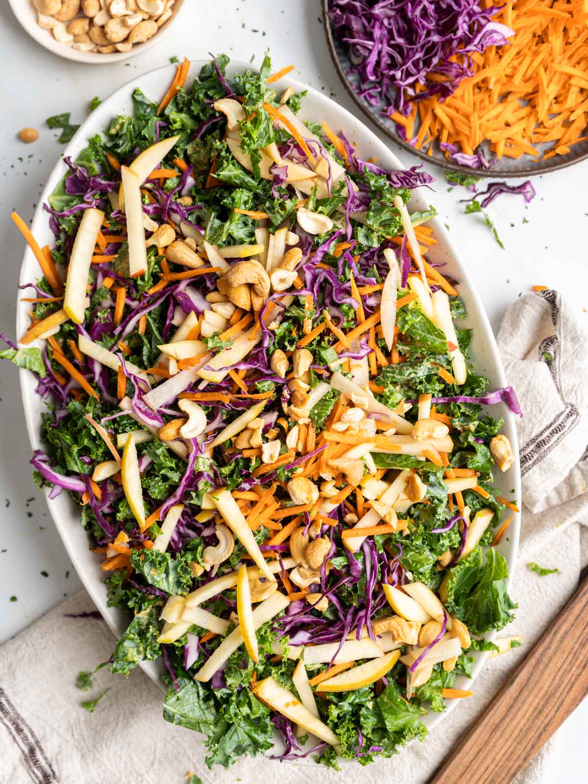 Sweet and Spicy Kale Apple Slaw Peel with Zeal