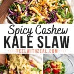 Kale slaw with spicy dressing.