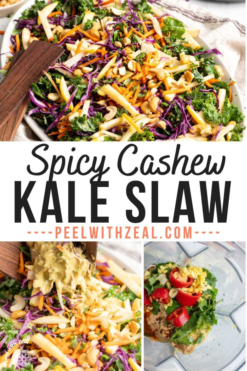 Kale slaw with spicy dressing.