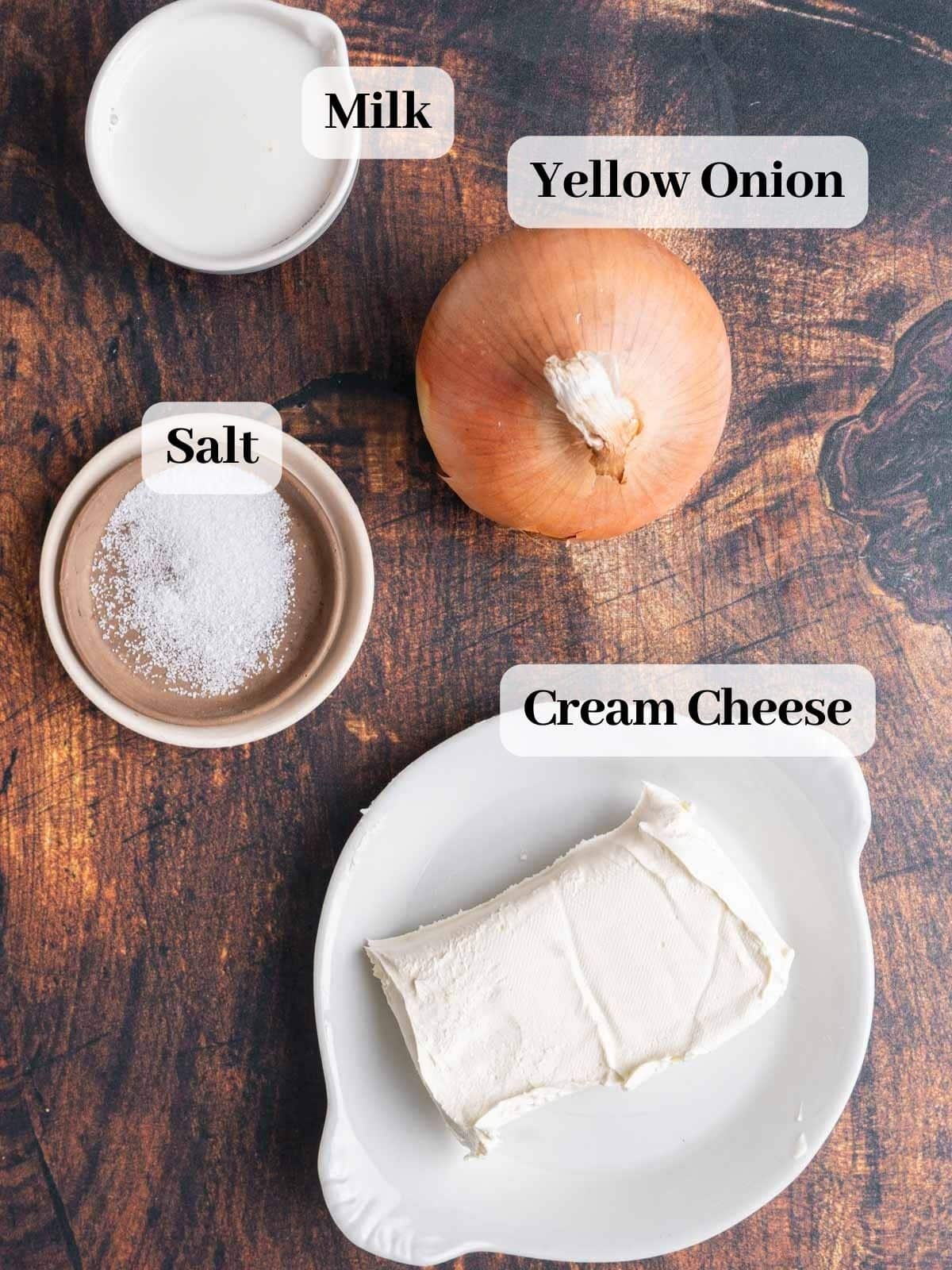 Recipe ingredients on a counter.