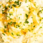 Mashed potatoes with cheese.