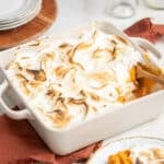 A serving of sweet potato marshmallow fluff.