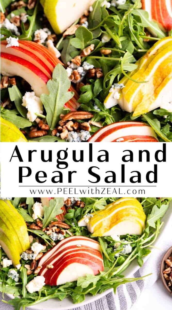 Arugula pear salad.