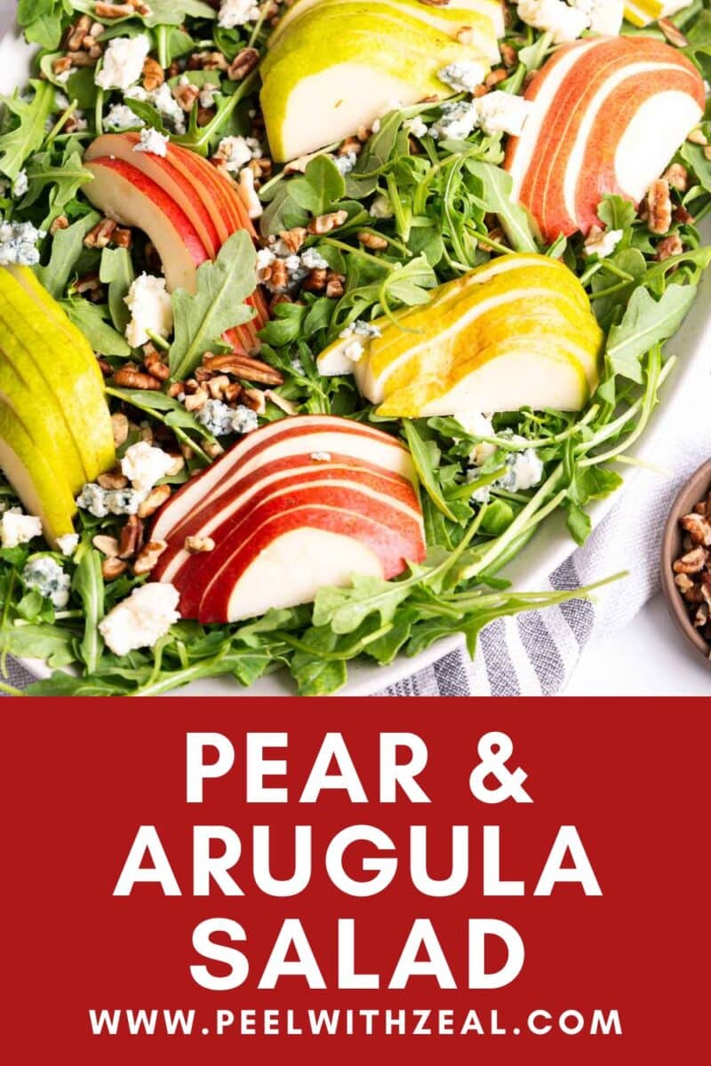 Pear and arugula salad.