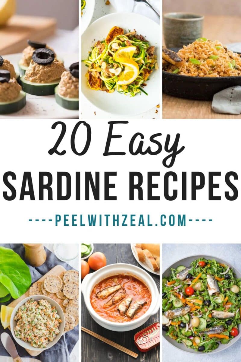 Easy sardines recipes collage.