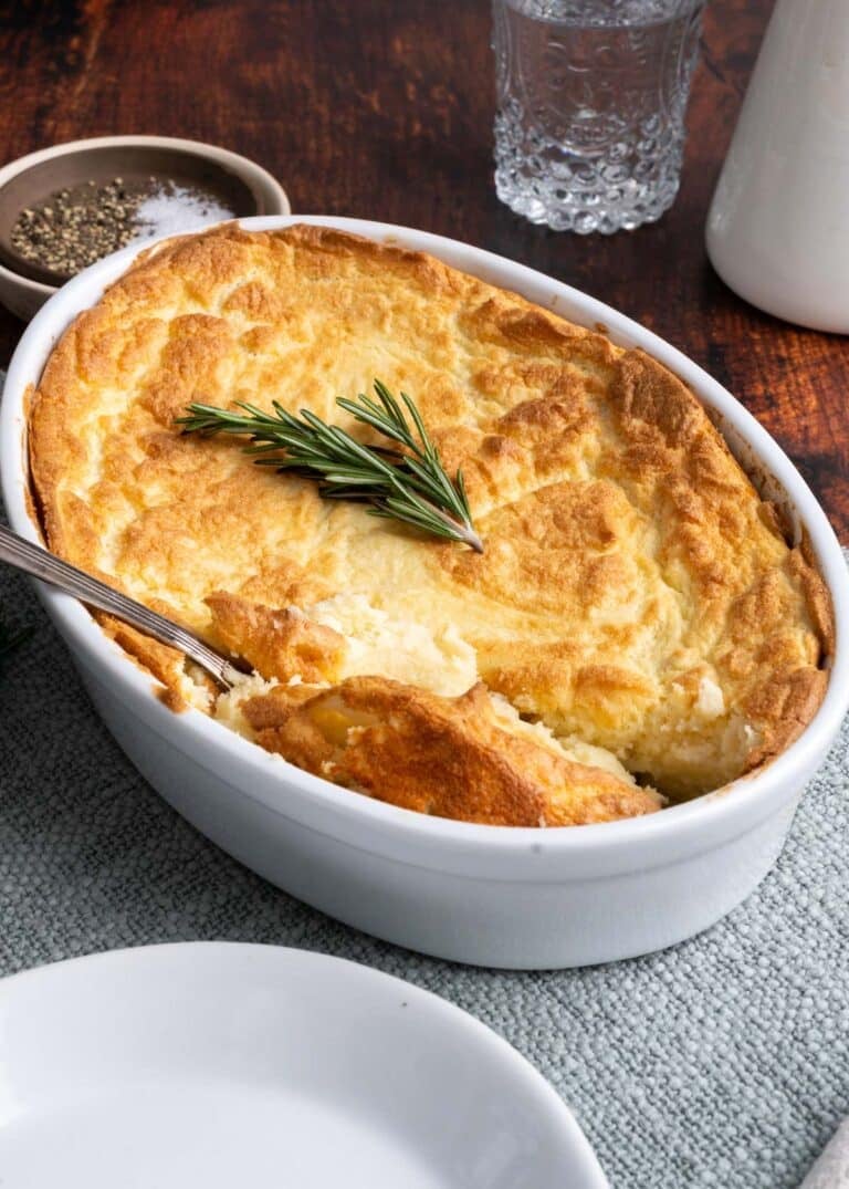 Potato Souffle (Fluffy Baked Mashed Potatoes) Peel with Zeal
