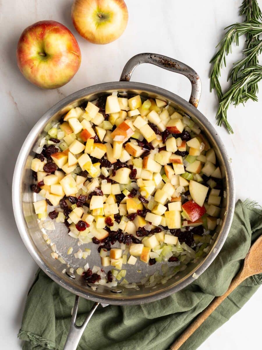 Thanksgiving Rice with Apples and Cranberries - Peel with Zeal