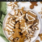 Holiday gingerbread cookies.