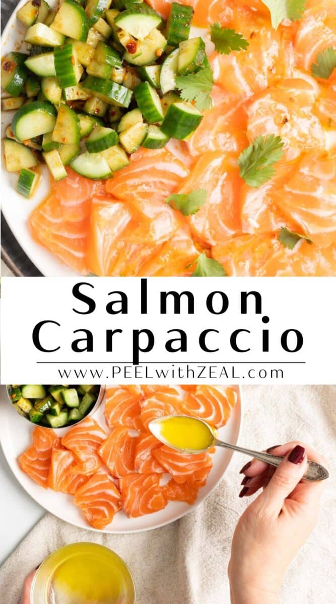 Carpaccio de salmon recipe.