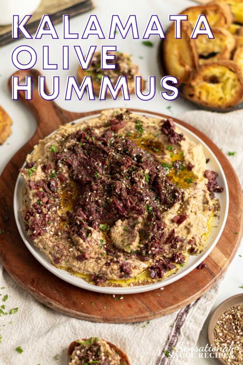 Creamy Kalamata olive hummus.