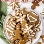 Gluten-free gingerbread holiday cookies.