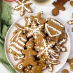Gluten-free gingerbread cookies in a bowl.