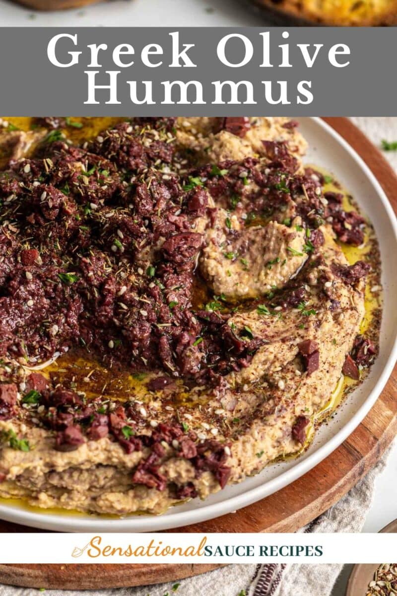 Creamy Kalamata olive hummus.