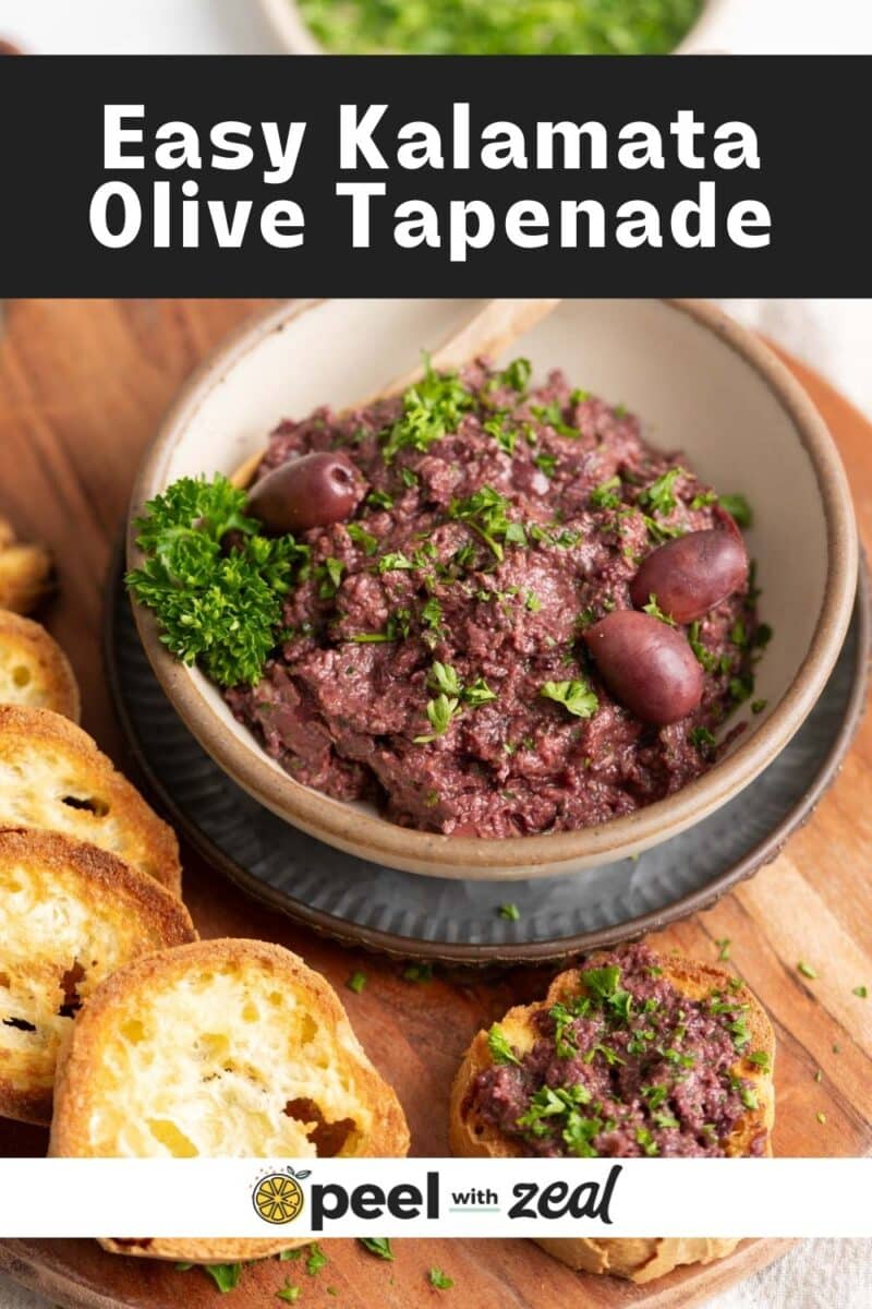 Kalamata olive spread in a bowl.
