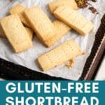Easy gluten-free shortbread cookies.